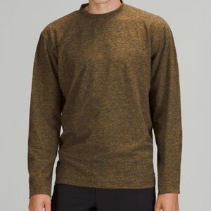 Sold Lululemon Rulu Mock Neck Long Sleeve Shirt Heathered Gold Spice size large